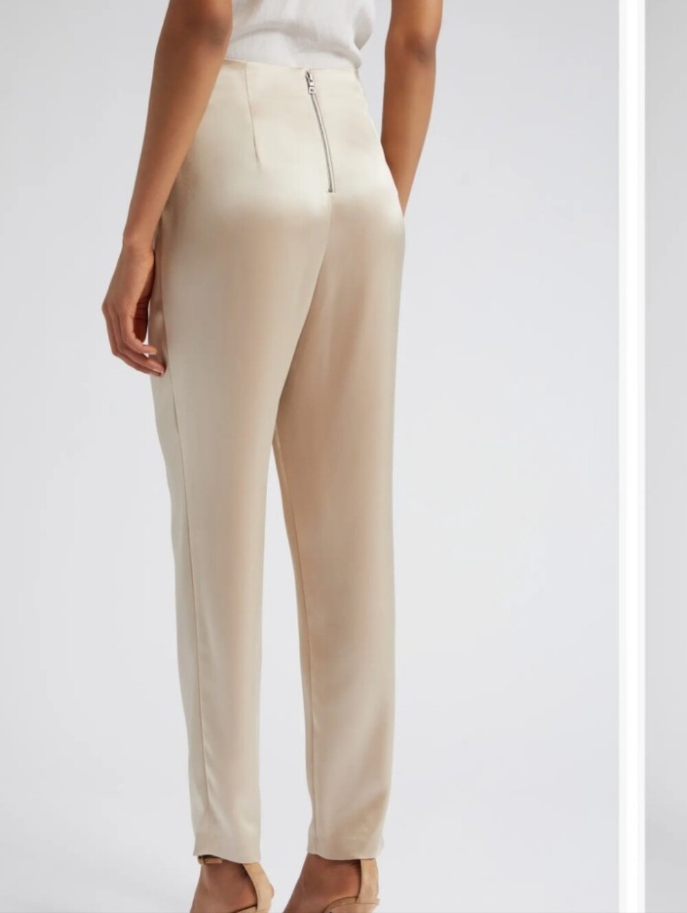 ALICE + OLIVIA JESSIE SLIM SATIN PANTS WOMENS SIZE 8 - Picture 4 of 16
